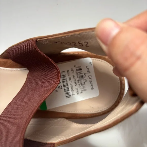 Stuart Weitzman Topical Saddle Brown Suede‎ Open Toe Sandals Sz 5.5M - Picture 5 of 9